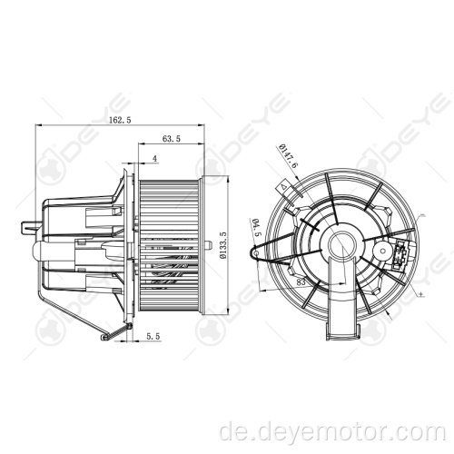 6441.CS Günstiger Gebläsemotor 12v für CITOREN C3